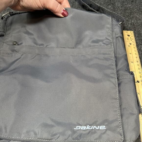 DAKINE Grey Messenger Bag Adjustable Crossbody Nylon USA Made Utility Satchel - Picture 3 of 9